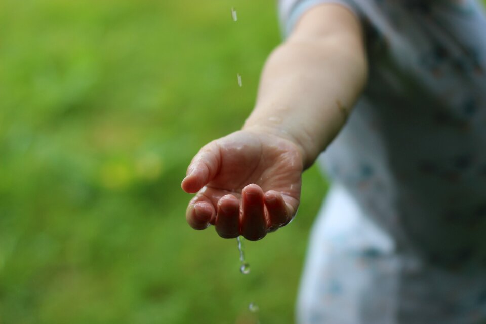 Drop of water drip close up