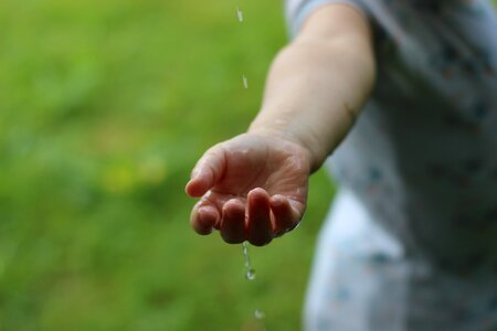 Drop of water drip close up