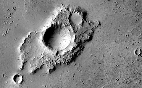 Mars - Crater in Arabia Terra photo