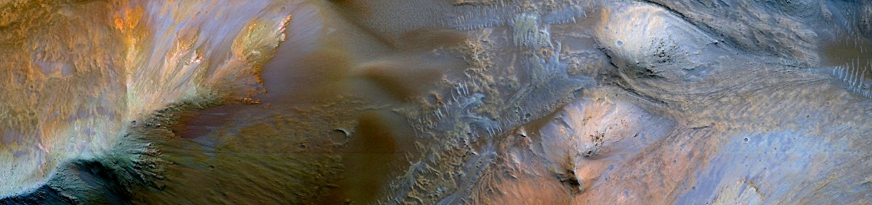 Mars - Coprates Chasma Rocky Slopes photo