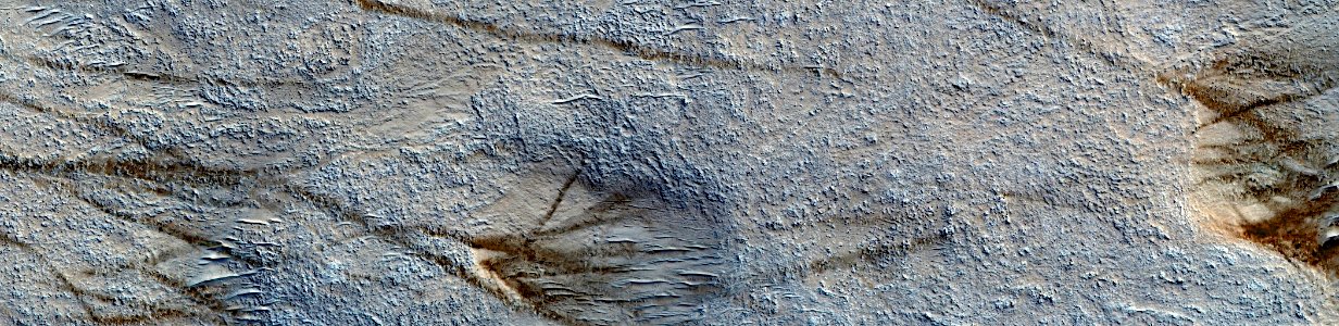 Mars - Sample of Interesting Terrain West of Hellas Region