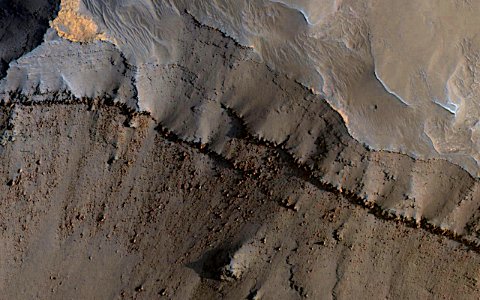 Mars - Layering along west Ganges Chasma photo