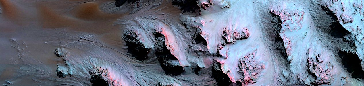 Mars - Slopes in Hale Crater Central Peaks photo