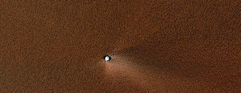 Mars - Small Ice-Filled North Polar Layered Deposits Crater photo