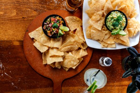 Tortilla Chips with homemade Guac and Salsa from Citizen Bar photo