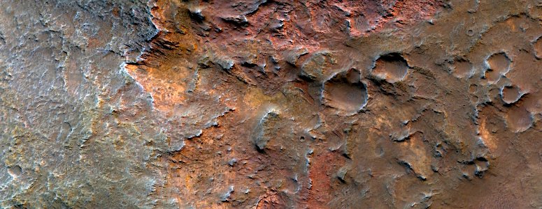 Mars - Rim of Runanga Crater photo