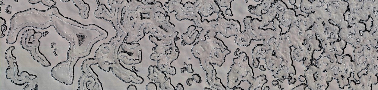 Mars - South Polar Residual Cap Albedo Features