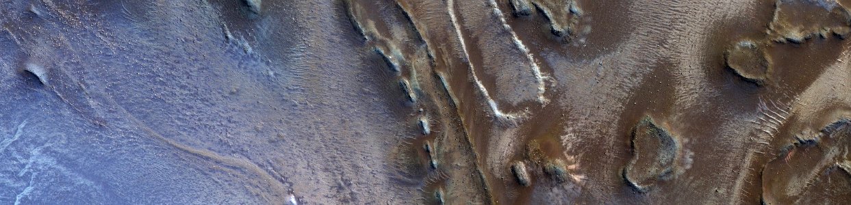 Mars - Irregular Rimmed Features in Nereidum Montes photo