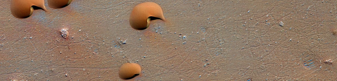 Mars - Small Barchan Dunes in Northeast Argyre Region
