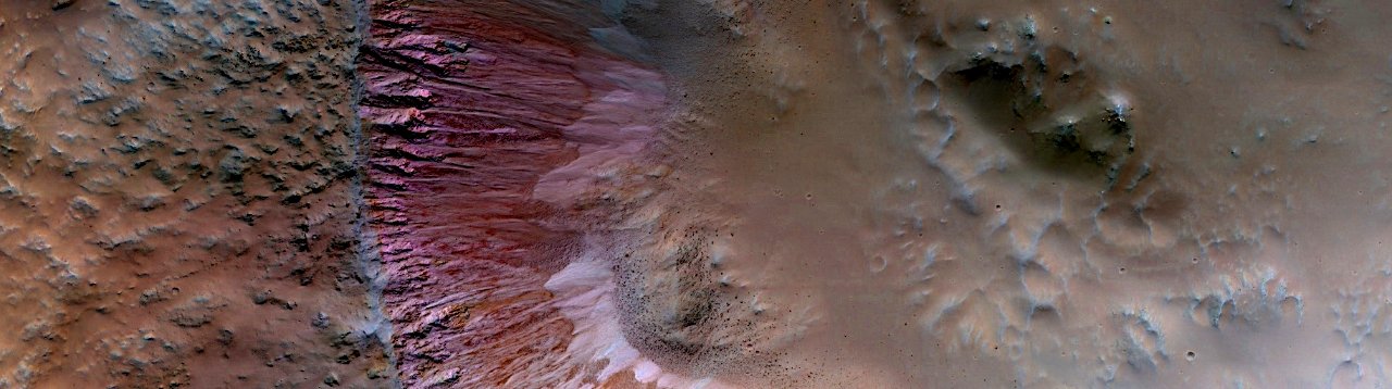 Mars - A Crater Exposing Diverse Compositions