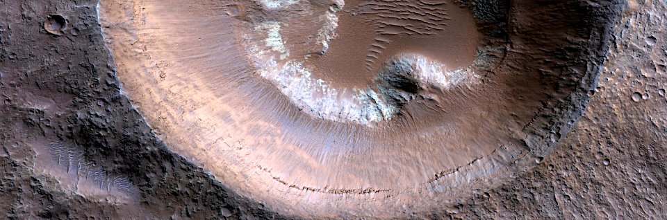 Mars - Crater in Eastern Ladon Valles