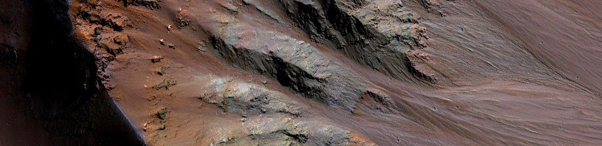 Mars - Spectacular Bedrock Exposures in Walls of Coprates Chasma
