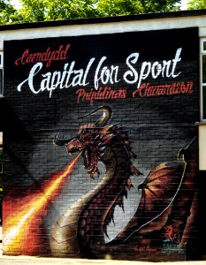 29th Cardiff Scout Group Hall - Dragon Artwork (Side of Building) photo