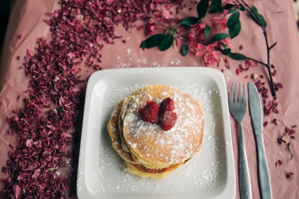 Fork knife pancakes photo