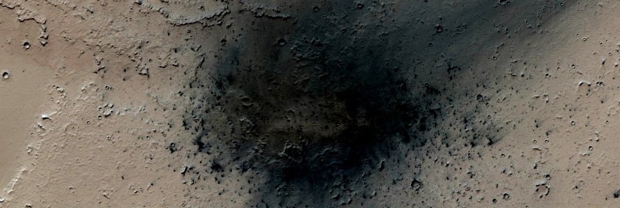 Mars - New Dark Spot Impact Crater photo