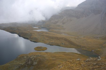 Mountain scene - Nivolet lake. photo