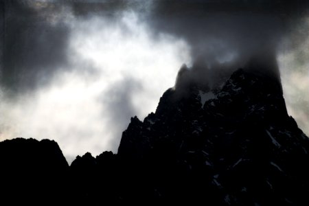 Peuterey ridge (Mont blanc) scene (textured) photo