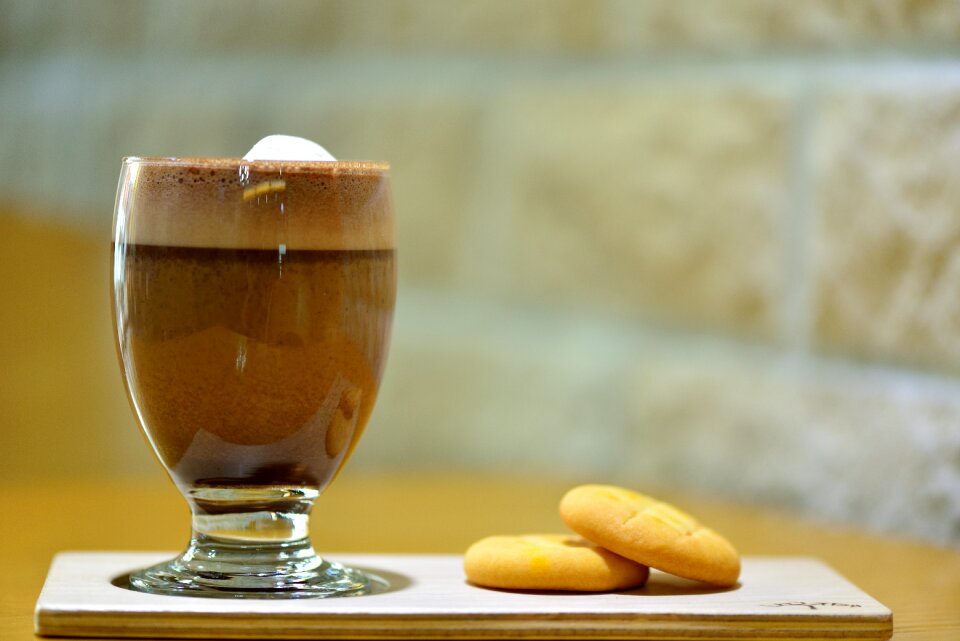 Hot chocolate black cacao cafe