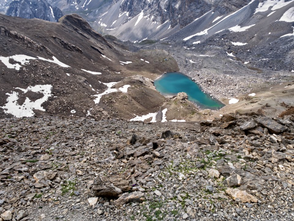 High Maira valley lake.