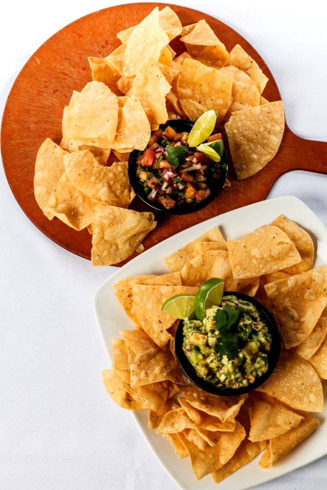 Tortilla Chips with homemade Guac and Salsa from Citizen Bar