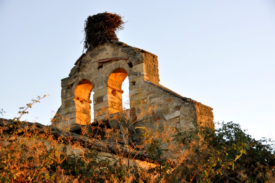 Campanario al atardecer