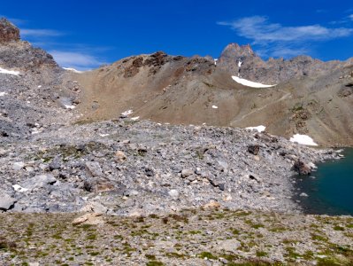 9 Couloir lake from Col Gippiera. Maira Valley 2950 mt. high. photo