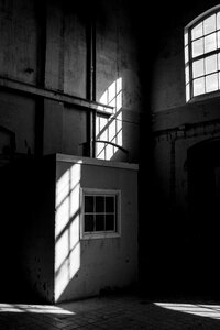 Groningen shadow black white photo