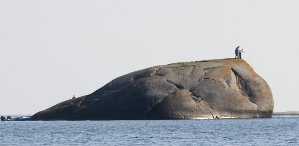 Just a big stone in the sea photo