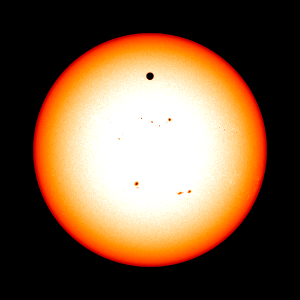 Venus transiting the Sun photo