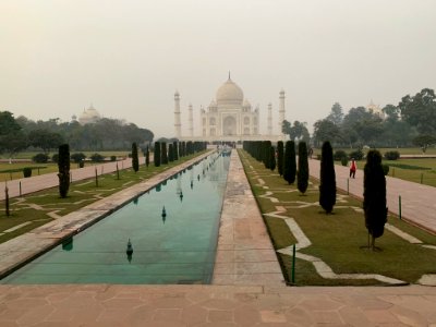 Taj Mahal on a smoggy day photo