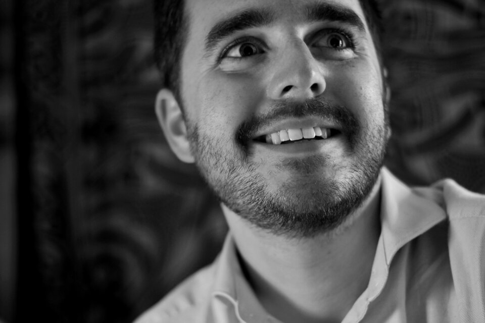 Selfie black and white man
