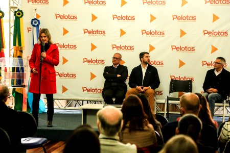 06.07.2018 - Prefeita Paula Mascarenhas durante evento de lançamento Programa Nota Legal Pelotense - Foto: Gustavo Vara