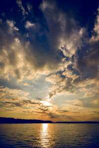 Water clouds summer photo