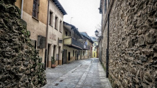 Ponferrada typical houses street