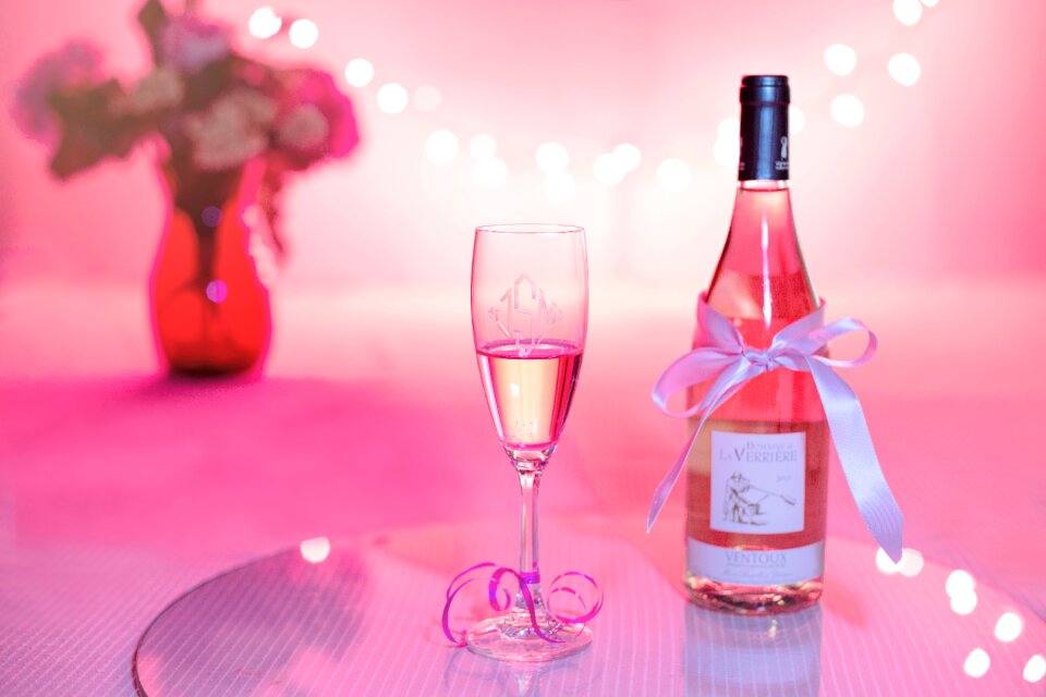 Pink valentine's day wedding