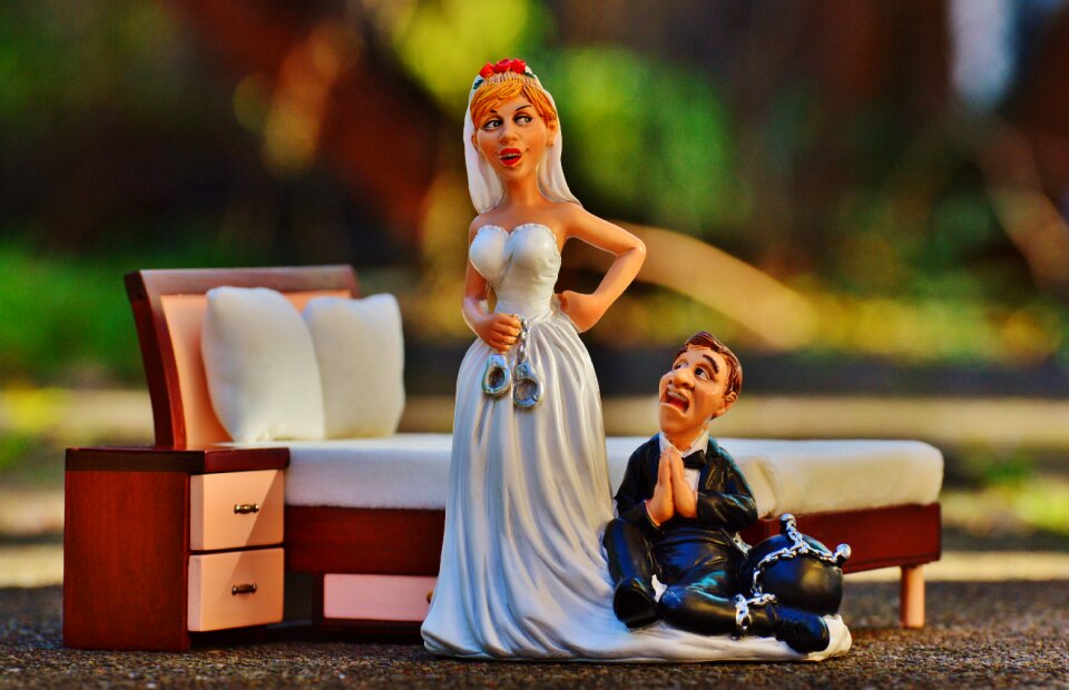 Wedding night bed marry