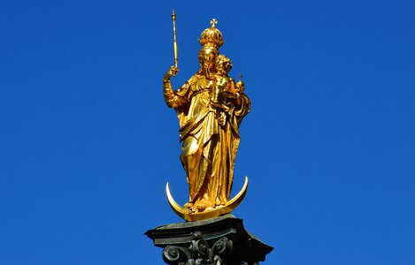 Munich marienplatz virgin mary photo