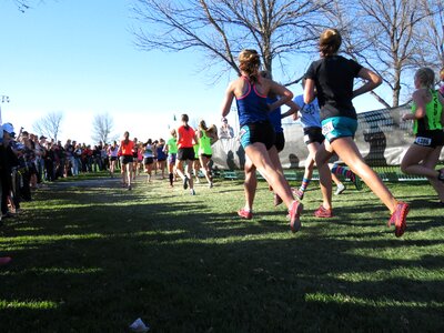 Finish line running exercise photo