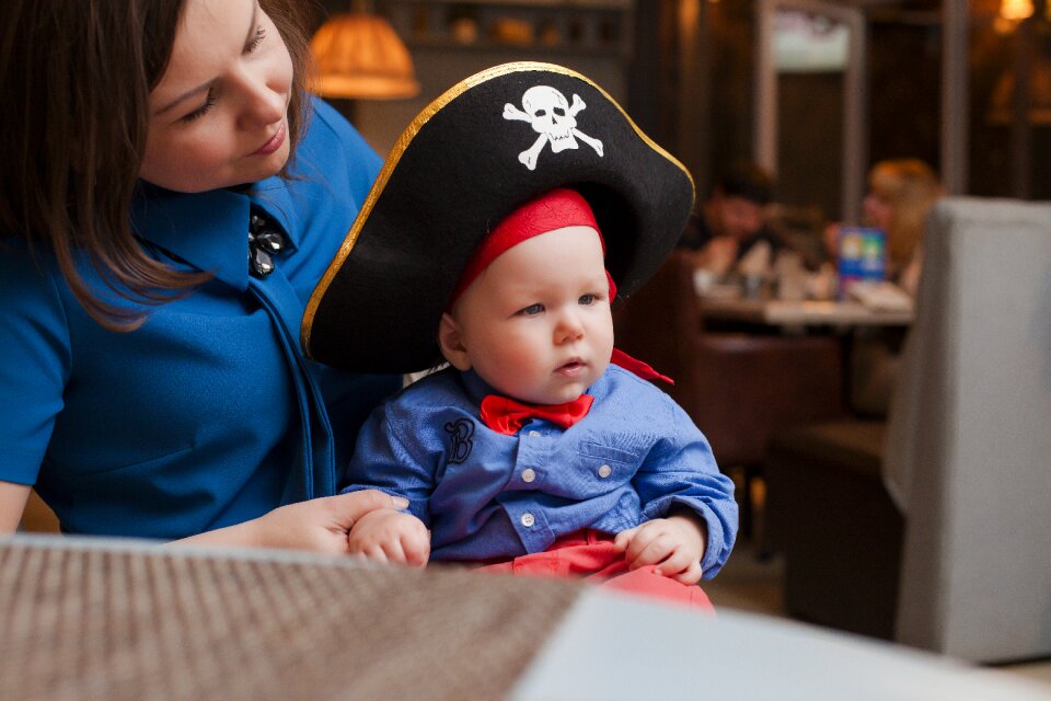 Holiday pirate hat baby