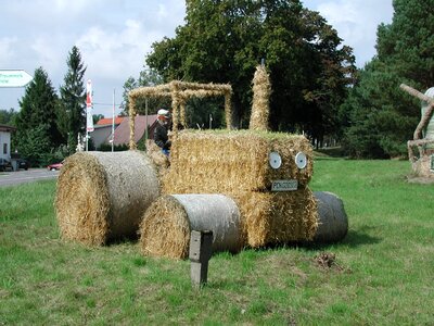 Stubble rural straw bales