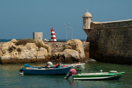 Port lighthouse boats