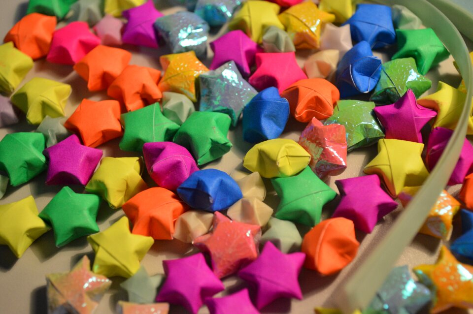 Origami stars paperstrips