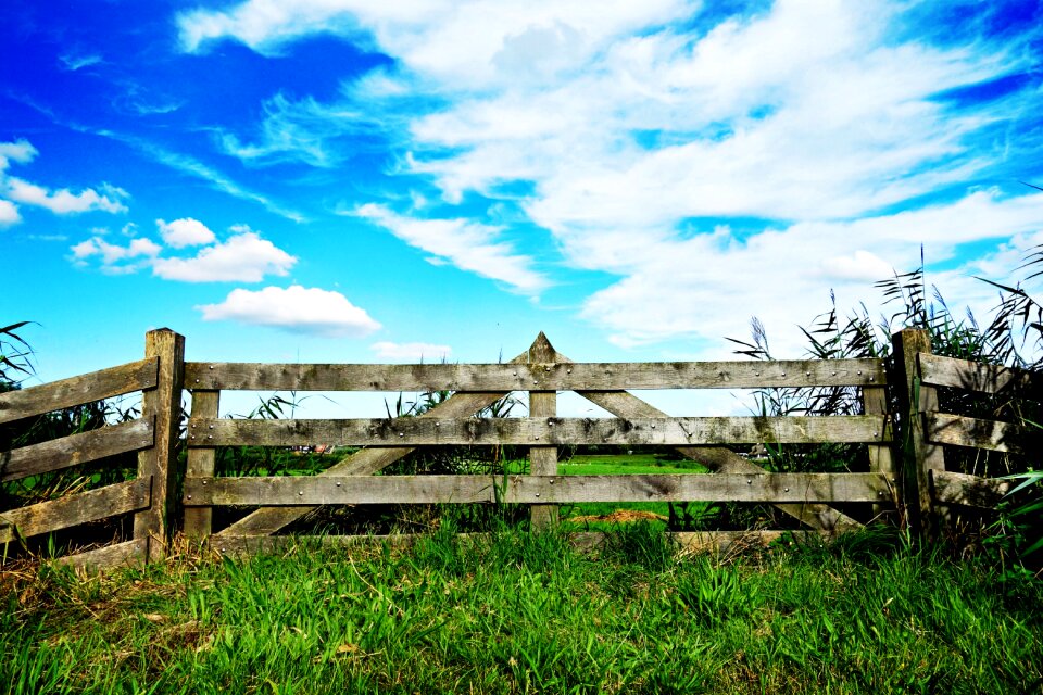 Keep out wooden gate closed