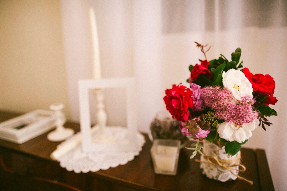 Floristry for design photo frame