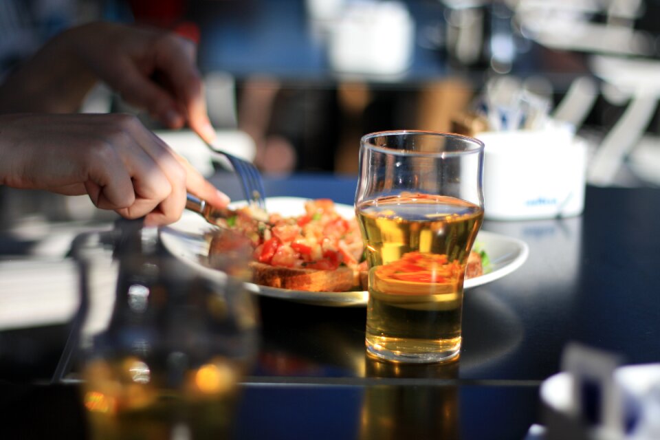 Drinking glass food hands