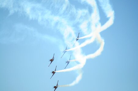 Planes flying formation photo