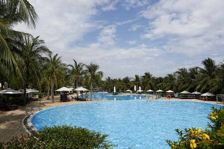 Vietnam landscape blue spa photo