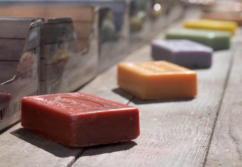 Marseille soap market sales stand