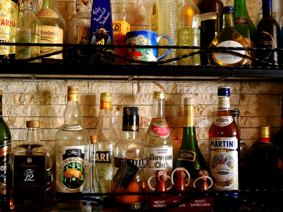 Bottles brandy fruit brandy