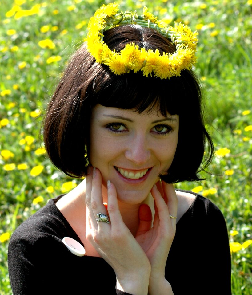View dandelion meadow